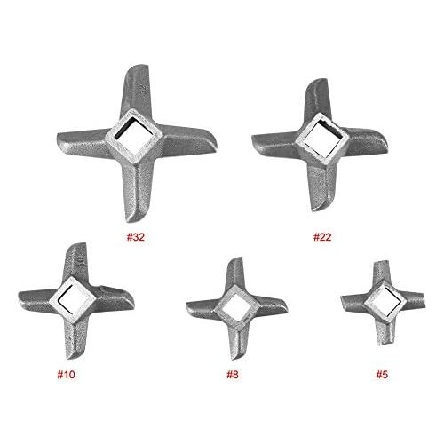  Fdit kreuzfoermige Profi Edelstahl Kitchen Food Fleischwolf Klinge Woelfe Messer Cutter Ersatz fuer Winkelschleifer #5