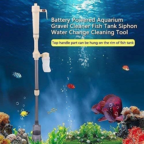  Fdit Aquarium Kies Reiniger batteriebetriebene Aquarium Washer Siphon Wasserwechsel Reinigungswerkzeug fuer Aquarium