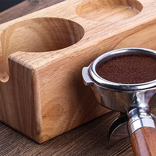  Fdit 3?Slots Wooden Coffee Tamper Holder Portafilter Holder Pressure Holder Portafilter Accessories Coffee Espresso Machine Accessories(2#)