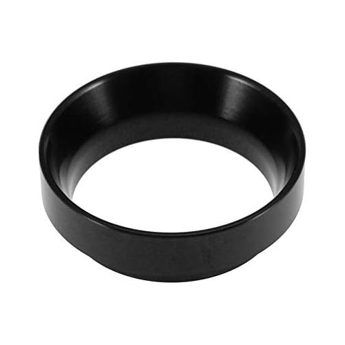  Fdit Espresso Dosing Funnel Aluminum Coffee Dosing Ring Replacement-for 58mm Portafilters ((Black))