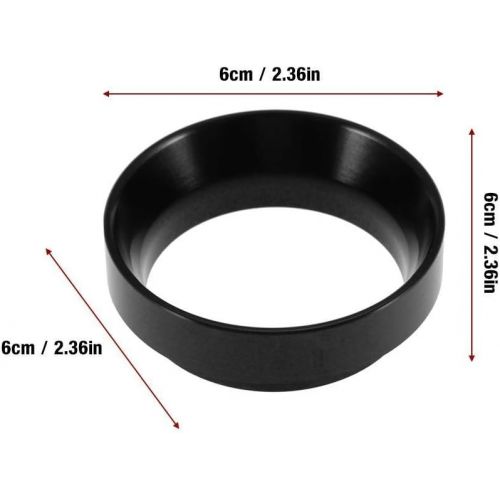  Fdit Espresso Dosing Funnel Aluminum Coffee Dosing Ring Replacement-for 58mm Portafilters ((Black))