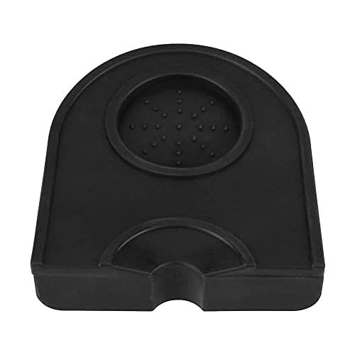  Fdit Coffee Tamper Mat Multi-function Thicken Anti-skid Wear Resistance Station Anti-Slip Mat Holder Silicone Espresso Pad(Black)