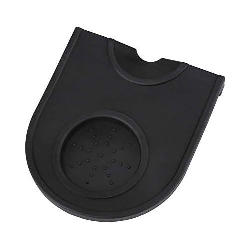  Fdit Coffee Tamper Mat Multi-function Thicken Anti-skid Wear Resistance Station Anti-Slip Mat Holder Silicone Espresso Pad(Black)