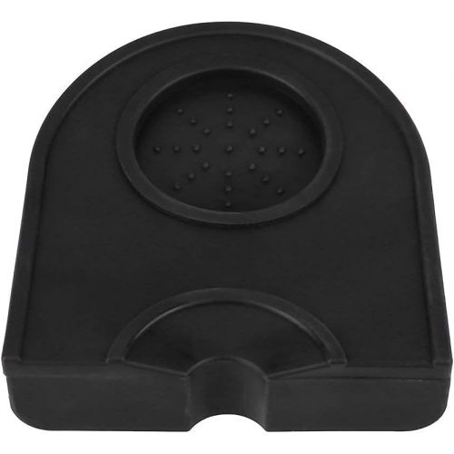  Fdit Coffee Tamper Mat Multi-function Thicken Anti-skid Wear Resistance Station Anti-Slip Mat Holder Silicone Espresso Pad(Black)