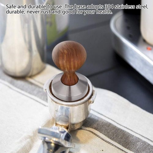  Fdit Practical Rosewood Handle Coffee Tamper and Base (53mm)