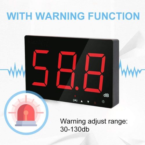  [아마존베스트]Fdit Wall Mounted Decibel Meter, Digital Sound Level Meter Noise Meter Tester Measurement Range 30-130dB, Accuracy 1.5dB with LCD Display