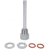 Fdit 4 Inch Stainless Steel 1/2in Thermowell Kit Fast Ferment Thermometer Stainless Steel Thermometer Homebrew Fitting Accessories