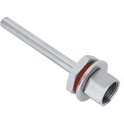  Fdit 4 Inch Stainless Steel 1/2in Thermowell Kit Fast Ferment Thermometer Stainless Steel Thermometer Homebrew Fitting Accessories