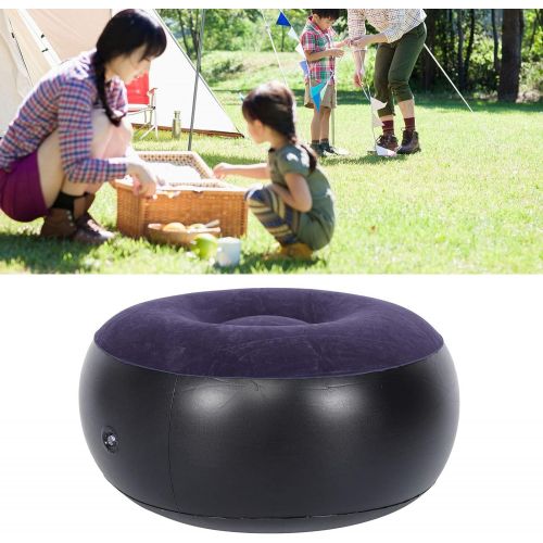  [아마존베스트]Fdit Portable Outdoor Camping Chair Inflatable Flocking Stool Footrest Cushion Durable Balance Air Chair for Home Office Travel