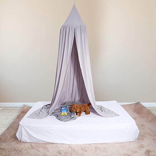  [아마존베스트]Fdit Round Dome Hanging Bed Canopy Mosquito Net Curtain for Baby Kids Playing Home Decor(1#)