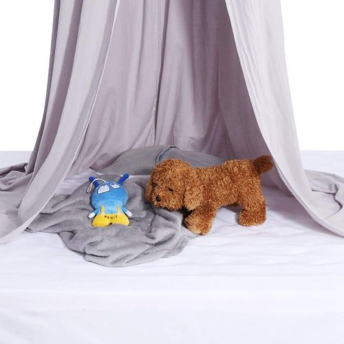  [아마존베스트]Fdit Round Dome Hanging Bed Canopy Mosquito Net Curtain for Baby Kids Playing Home Decor(1#)