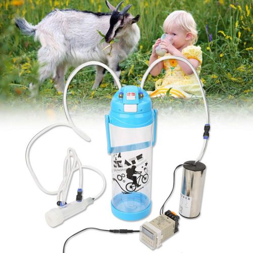  Fdit 3L Portable Electric Milking Machine Sheep Cow Goat Milking Machine Set Manual Pump One Teat Milker Claw Milking Teat Cups Goat Sheep Milking Machine, US Plug