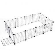 Fdit Pet Playpen Foldable DIY Dog/Cat/Puppy Metal Exercise Cage Fence Crate Kennel Hutch
