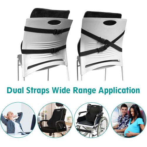  [아마존 핫딜]  [아마존핫딜]Feagar Lumbar Support Pillow/Back Cushion, Memory Foam Orthopedic Backrest for Car Seat, Office/Computer Chair and Wheelchair,Breathable & Ergonomic Design for Back Pain Relief (Lumbar Su