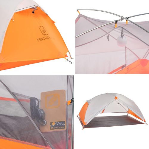  Featherstone 2 Person Backpacking Tent Lightweight for 3-Season Outdoor Camping, Hiking, and Biking - Includes Footprint, Waterproof, Packs Light and Compact