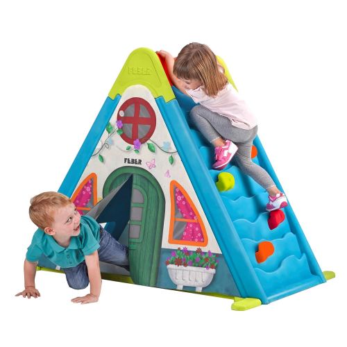  Feber 800011400 Play and Fold Activity House 3 in 1  Playset - Easy to Store  Indoor and Outdoor, Multicolor