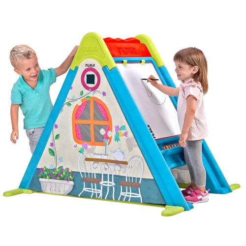  Feber 800011400 Play and Fold Activity House 3 in 1  Playset - Easy to Store  Indoor and Outdoor, Multicolor