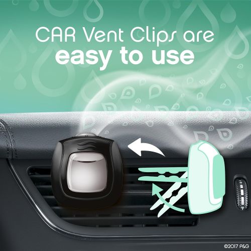  Febreze Car Unstopables Air Freshener Vent Clips, 2 Fresh and Shimmer Scent, 4 Count