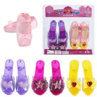 Fedio fedio Girls Princess Dress up Shoes 4 Pairs Role Play Collection Play Shoes Set for Little Girls Age 3-6 Years