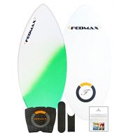 Fedmax Fiberglass Skimboard | Choose Size/Color | Includes Traction | Tips and Tricks Guide | Great Skim Board for Kids/Adults