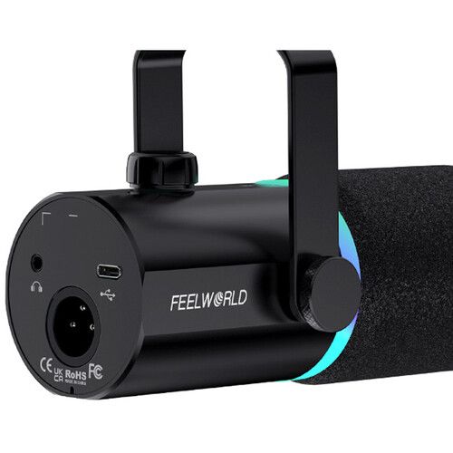  FeelWorld PM1-AS XLR USB Dynamic Microphone for Podcast, Gaming & Live Streaming