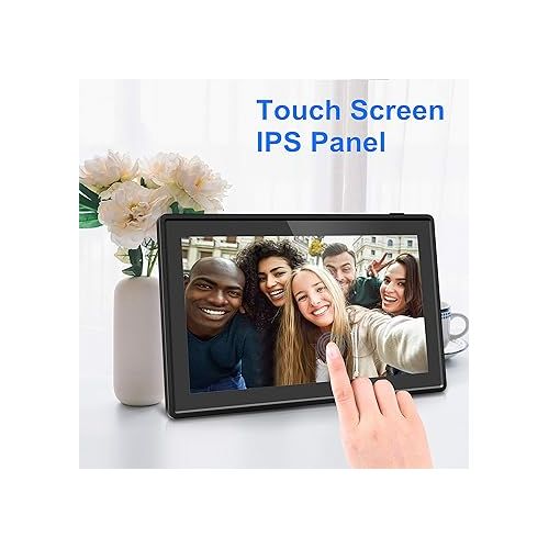  11.6 Inch 16GB WiFi Digital Picture Frame, 2.4GHz and 5GHz Dual Band WiFi, Touch Screen, 1920x1080 IPS LCD Panel, Send Photos or Small Videos from Anywhere(Black)