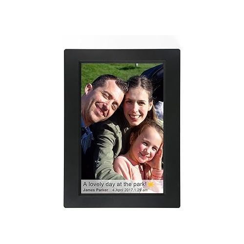  10 Inch WiFi Digital Picture Frame - Electronic, Wall Mountable Smart Frames，Frameo App - Send Photos & Videos from Anywhere - IPS LCD Panel, Touchscreen Portrait & Landscape Display(Black)