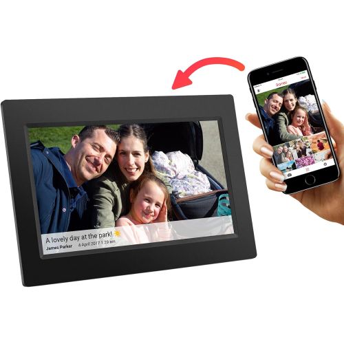  [아마존 핫딜]  [아마존핫딜]Feelcare 10 Inch Smart WiFi Digital Photo Frame with Touch Screen, IPS LCD Panel, Built in 8GB Memory, Wall-Mountable, Portrait&Landscape, Instantly Sharing Moments(Black)