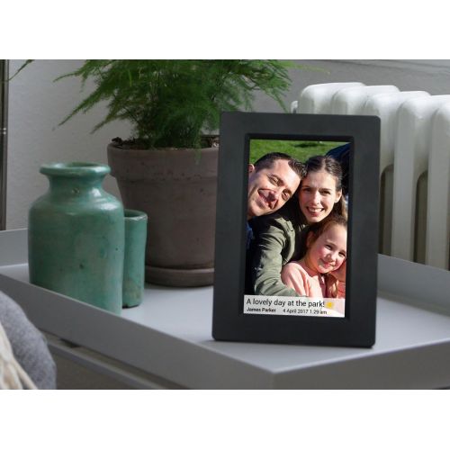  [아마존 핫딜]  [아마존핫딜]Feelcare 7 Inch Smart WiFi Digital Picture Frame with Touch Screen, IPS LCD Panel, Built in 8GB Memory, Wall-Mountable, Portrait&Landscape, Instantly Sharing Moments(Black)