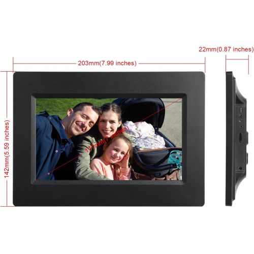  [아마존 핫딜]  [아마존핫딜]Feelcare 7 Inch Smart WiFi Digital Picture Frame with Touch Screen, IPS LCD Panel, Built in 8GB Memory, Wall-Mountable, Portrait&Landscape, Instantly Sharing Moments(Black)