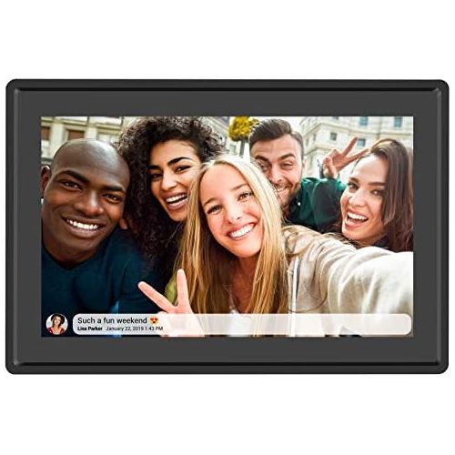  [아마존베스트]Feelcare 10 Inch 16GB Smart WiFi Digital Picture Frame, Send Photos from Anywhere in The World, Touch Screen, 800x1280 IPS LCD Panel, Wall-Mountable, Portrait and Landscape(Black)