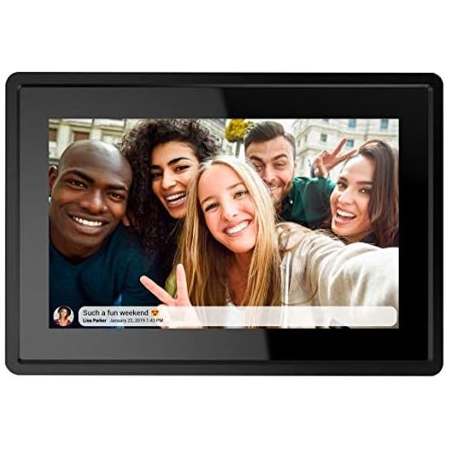  [아마존베스트]Feelcare 7 Inch 16GB Smart WiFi Digital Picture Frame, Send Photos from Anywhere in The World, Touch Screen, IPS LCD Panel, Wall-Mountable, Portrait and Landscape(Black)