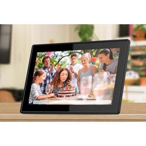  [아마존베스트]Feelcare 15.6 Inch 16GB WiFi Digital Picture Frame with FHD 1920x1080 IPS Display,Touch Screen,Send Photos from Anywhere in The World, Wall Mountable, Portrait and Landscape(Black)