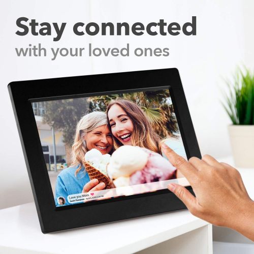  [아마존베스트]Feelcare 10 Inch 16GB Smart WiFi Digital Picture Frame with Touch Screen, 800x1280 IPS LCD Panel, Wall-Mountable, Portrait Landscape, Instantly Sharing Moments Anytime Anywhere(Bla