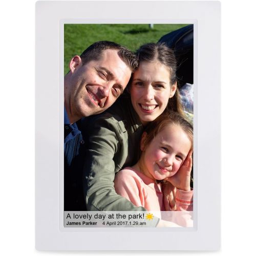  [아마존베스트]Feelcare 10 Inch Smart WiFi Digital Photo Frame with Touch Screen, IPS LCD Panel, Built in 8GB Memory, Wall-Mountable, Portrait&Landscape, Instantly Sharing Moments(White)