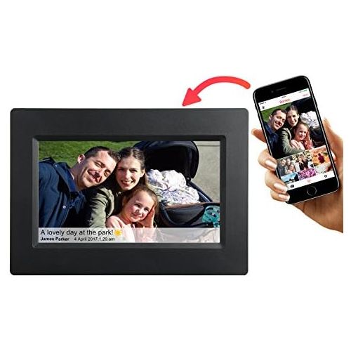  [아마존베스트]Feelcare 7 Inch Smart WiFi Digital Picture Frame with Touch Screen, IPS LCD Panel, Built in 8GB Memory, Wall-Mountable, Portrait&Landscape, Instantly Sharing Moments(Black)