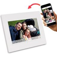 [아마존베스트]Feelcare 7 Inch Smart WiFi Digital Picture Frame with Touch Screen, IPS LCD Panel, Built in 8GB Memory, Wall-Mountable, Portrait&Landscape, Instantly Sharing Moments(White)