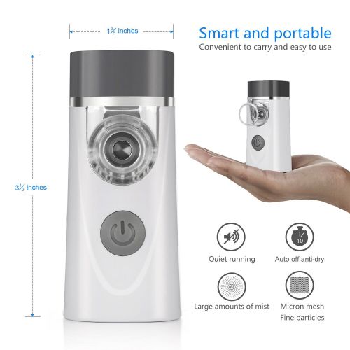  Feellife Portable Cool Mist Inhaler for Household Use AirPro Handheld Atomizer with Micron Mesh...