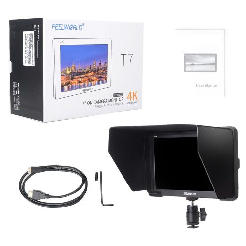  FEELWORLD Feelworld T7 7 Inch IPS Screen 1920x1200 Full HD 4K HDMI Solid Aluminum Housing On-Camera...