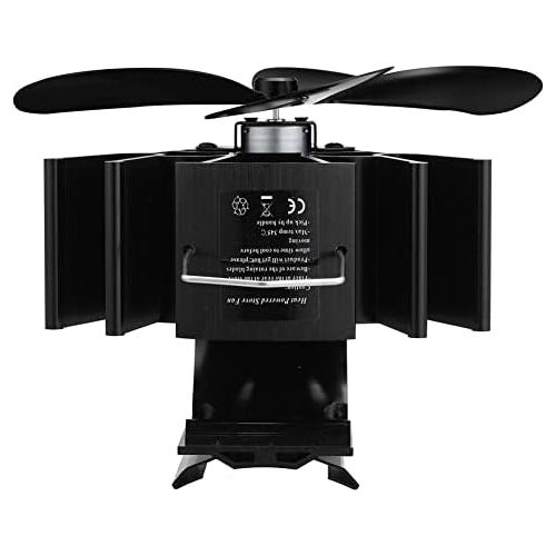  Fei Mei 6 Blades Fireplace Fan, Heat Powered Wood Stove Fan with Thermometer for Wood Burner/Burning/Log Burner Stove, Eco Friendly Circulating Warm Air Saving Fuel Efficiently (Color : Re