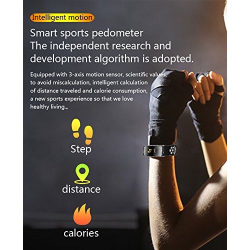 Feifuns feifuns Fitness-Tracker HR, Aktivitatstracker Blutdruckmessgerat Bluetooth Smart-Armband Wasserdicht Fitness Uhr Bluetooth Schrittzahler Kalorienzahler iPhone Android