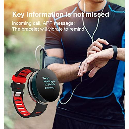  Feifuns Fitness Armband mit Pulsmesser, Fitness Tracker Uhr Wasserdicht IP67 Blutdruckmesser Schrittzahler Uhr Stoppuhr Sport Aktivitatstracker Schlafueberwachung Anruf SMS fuer Kinder Damen