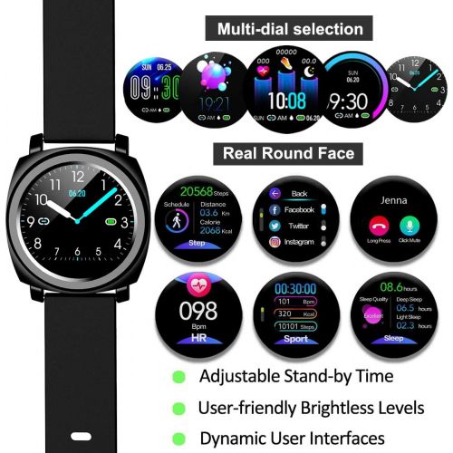  [아마존베스트]Feifuns feifuns Fitness Tracker Smart Watch,Waterproof Fitness Watch Activity Tracker with Heart Rate Monitor,Sleep Monitor Step Counter Pedometer Watch for Men Women Kids,Long Battery Lif