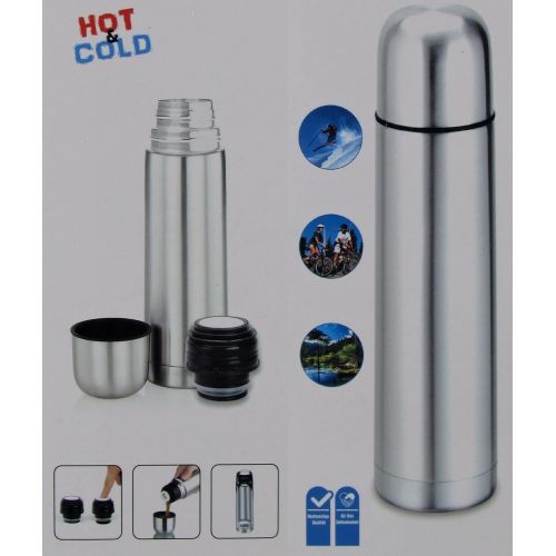  Feinbach Germany Isolierflasche / Thermoflasche / Isolierkanne / Thermokanne / Reisebecher - Edelstahl - Doppelwandig (0,75 Liter / 750ml)