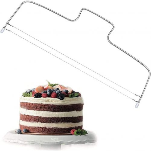  [아마존베스트]Feishiong 13 Inch Cake Cutter Wire Cake Slicer Non-Toxic Stainless Steel Cake Leveler