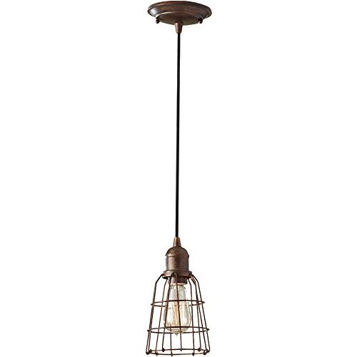  Feiss P1246PRZ Urban Renewal Industrial Vintage Pendant Lighting, Bronze, 1-Light (5W x 9H) 100watts