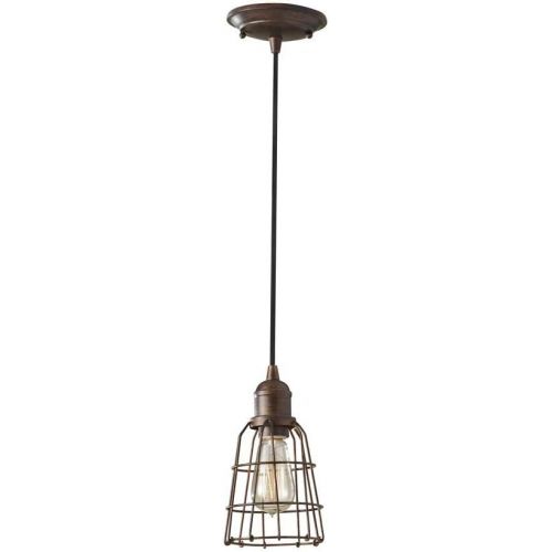  Feiss P1246PRZ Urban Renewal Industrial Vintage Pendant Lighting, Bronze, 1-Light (5W x 9H) 100watts