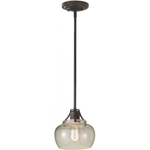  Feiss P1246PRZ Urban Renewal Industrial Vintage Pendant Lighting, Bronze, 1-Light (5W x 9H) 100watts