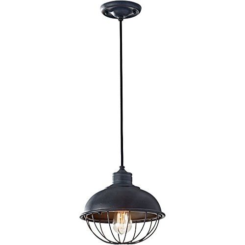  Feiss P1242AF Urban Renewal Industrial Vintage Pendant Lighting, Iron, 1-Light (10W x 9H) 100watts