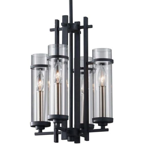  Feiss P1251AFBS Ethan Mini Chandelier Lighting, Iron, 2-Light (6Dia x 17H) 120watts